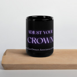 Adjust Your Crown - Black Glossy Mug